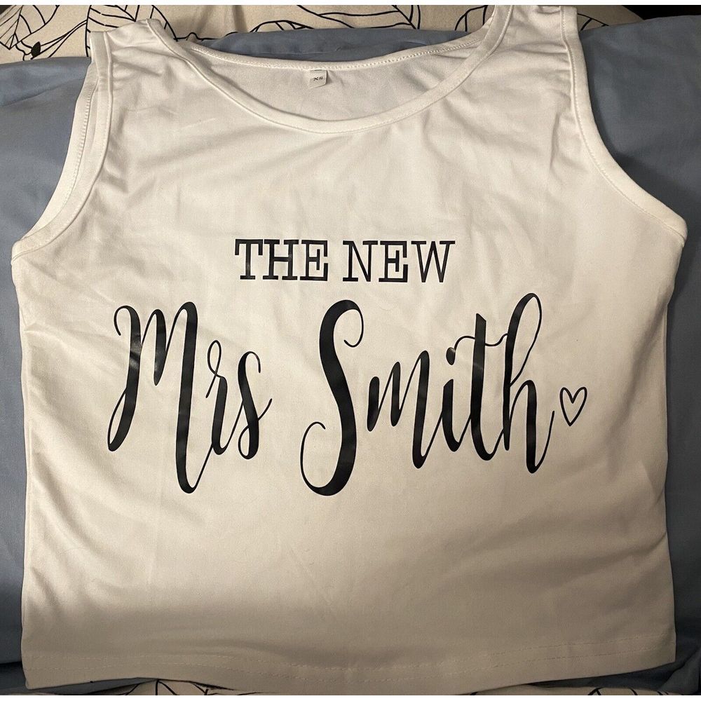 NEW The New Mrs Smith WOMEN'S WHITE ‎ CROP TANK TOP SIZE XS NWOT Sexy